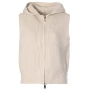 집업 후드넥 니트 조끼 V3E4KT23