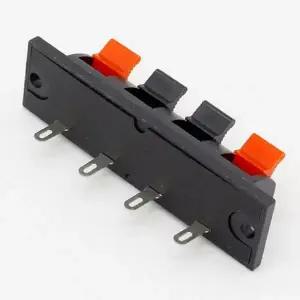 4핀 스피커 커넥터 오디오 케이블 부품 4핀 스피커 단자 장비 터미널 단자대 기기 제품 전자 회로 배선