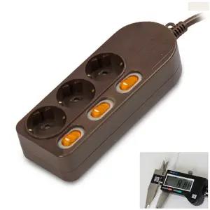 갈색 이쁜 멀티탭 3구 3m 브라운 전기코드 멀티 콘센트 컨센트 어댑터