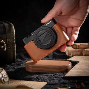 소니 범용 호환 DSC-RX100M6/7 케이스 가죽 카메라 가방 보호  하프 사진 액세서리