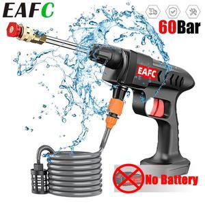 EAFC 세차 총 60Bar 압력 무선 건 거품 발생기 스프레이 클리너 바닥 자전거 꽃 18V 마키타호환 배터리