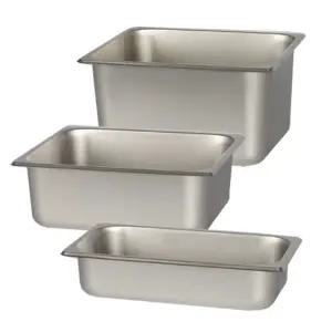 진성 4분의1 스텐 밧드 3종 택일/바트/올스텐/반찬통/보관/용기/트레이/사각/스탠/업소용/칸막이/스덴/사각