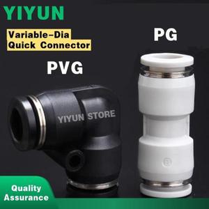 20PCS PG PVG 6-4 8-4 8-6 10-6 10-8 12-8 12-10 직선 엘보우 퀵 커넥터 조인트 파이프 피팅 리듀서 커플링