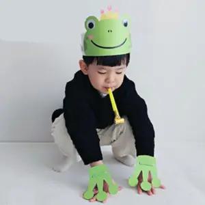 4인용 개구리 변신세트 만들기 개구리머리띠 신체활동 어린이집 봄수업 미술활동 DIY