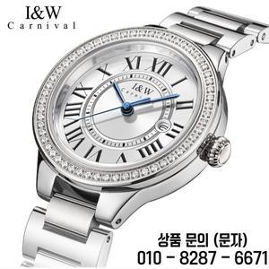IW 럭셔리 브랜드 일본 쿼츠 무브먼트 여성 시계 패션 우아한 스틸 다이아몬드 캘린더
