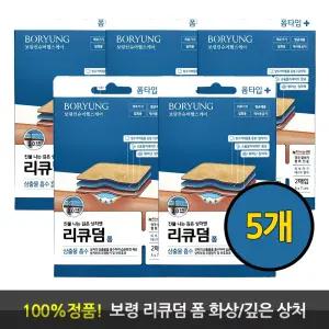 보령 리큐덤 폼 진물 흡수 폼 깊은 상처에 소듐알지네이트 함유 2매입 5개