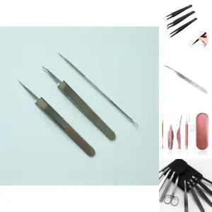 헤어 핀셋 족집게 쪽집게 미세 정밀 왁싱 눈/관리/압출기/제거기/압출/미용/눈썹/집게/제거/짜개/정리/세트