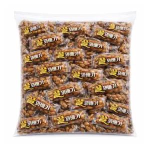 한입쏙 미니 꿀 꽈배기 100개 (개별포장) 탕비실 사무실간식 선물용 대용량