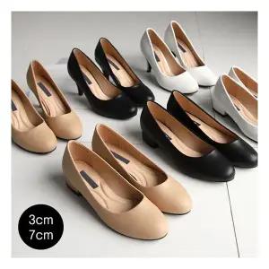 바닐라슈 도나스 쿠션 베이직 라운드 플랫펌프스 3cm,7cm