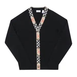 버버리 가디건 8117201 A1189 체크 트리밍 키즈가디건 당일발송