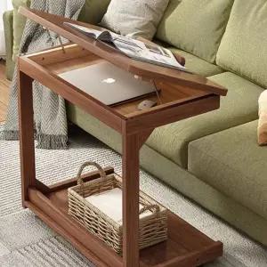 이동식 원목 사이드 테이블 책상 거실 대 쇼파