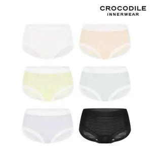 [하프클럽/크로커다일 이너웨어]에센셜 에어리 링클 올데이패키지 팬티 6종