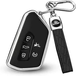폭스바겐용 FT 펀터 키 포브 커버 폭스바겐 골프 GTI 아틀라스 스코다 옥타비아 ID3 ID4 MK8(블랙 버튼
