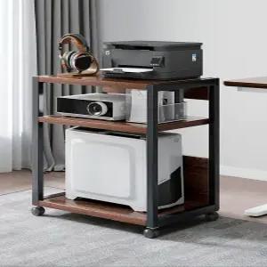 이동식 프린터 선반 복합기 소형 PC 거치대 정리 황호두 책상