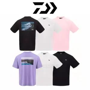 다이와 DAIWA 낚시 포토 프린팅 라운드 반팔 티셔츠 DE-5126CS 여름 낚시복 상의