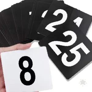교육 학습 숫자 표시 카드 세트 번호 표기 플라스틱 판 어린이 수 개념 익히기