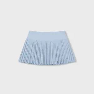 26S 여성 W 하이웨이스트 우븐 플리츠 스커트 (스카이블루) [TWSK16063-INL]