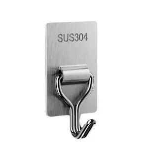 일상의결 무타공 304스텐 접착식 벽부착 후크 고리 B타입 1p