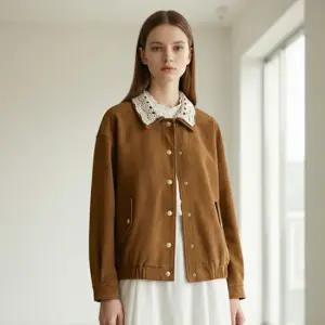 레이스 탈부착 스웨이드 자켓_RF1JP003