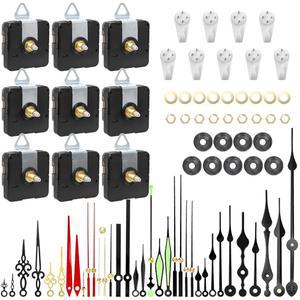 12쌍 시계 바늘이 있는 Foraineam 9피스 이동 메커니즘 키트, 사일런트 쿼츠 모터 샤프트 길이 16mm 20mm 23mm, 배터리 작동식 벽 수리 교체 부품