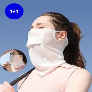 MORIIV 골프마스크 자외선 차단 쿨 냉감 소재 음료 섭취 등산 런닝 낚시 햇빛가리개 2개