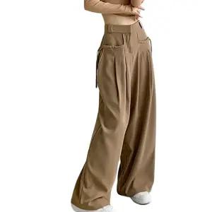 데일리 여자 밴딩 와이드바지 신상 포켓 통바지 팬츠