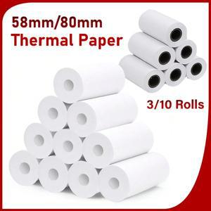 미니 열전사 영수증 프린터용 80mm58mm 용지, 비즈니스 영수증티켓 인쇄용 2인치 롤
