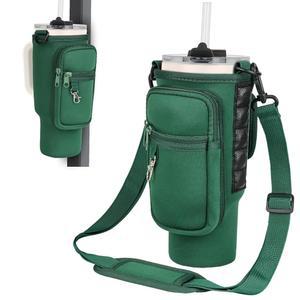 [미국배송] 스탠리 /MEOKY 40온스 텀블러와 호환되는 마그네틱 물병 캐리어 가방 손잡이 조절 가능한 어깨끈이 있는 홀더 파우치 컵 액세서리용 휴대폰 포켓