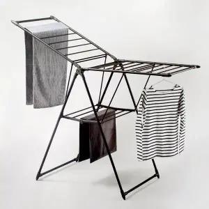 락앤락_튼튼한 블랙 빨래건조대 ETM554