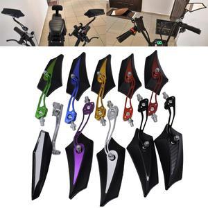 1쌍 회전식 범용 8mm 10mm 바이크 오토바이 전기 스쿠터 사이드 미러 액세서리