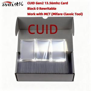 5YOA 200개 CUID 카드 13.56Mhz Gen2 RFID IC 1K S50 안드로이드 앱 MCT 수정 가능 블록 0 변경 재기록 출