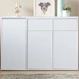 짐정리선반 2칸 분리수거휴지통 수납장 빌딩복도 편의점 모던