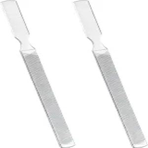 두꺼운 발톱용 2PCS 발톱 파일 스테인리스 스틸 4면 헤비 듀티 발가락 손톱 7인치 길이의 파일러로 남성