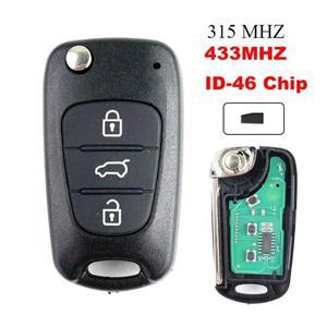 플립 원격 자동차 키 리모컨, 현대 I20 I30 IX35 아반떼, 기아 K2 K5 스포티지 케이스 쉘, 315MHZ, 433Mhz,