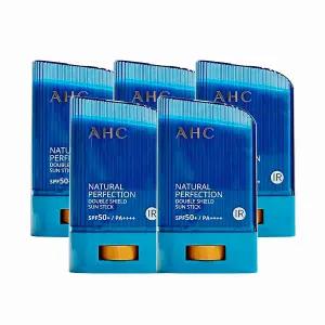 AHC 내추럴 퍼펙션 더블 쉴드 선스틱 22g (SPF 50+) 파랑색 5개