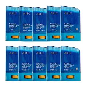 AHC 내추럴 퍼펙션 더블 쉴드 선스틱 22g (SPF 50+) 파랑색 10개