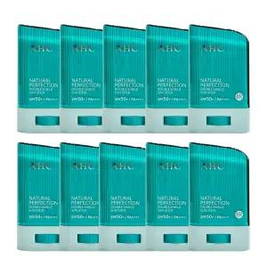 AHC 내추럴 퍼펙션 더블 쉴드 선스틱 22g (SPF 50+) 초록색 10개