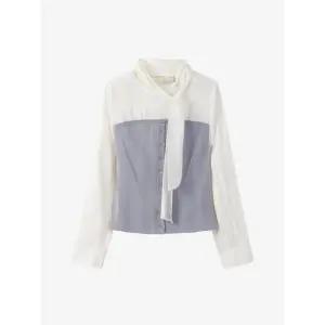 [롯데백화점]쥬크 니트뷔스티에 블록 타이블라우스 Z261MSC002