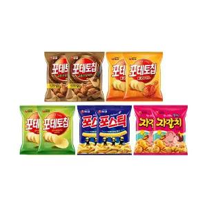 포테토칩 혼합1(포테토칩2,포테토칩교촌2,포테토칩K양념2,포스틱2,자갈치2)