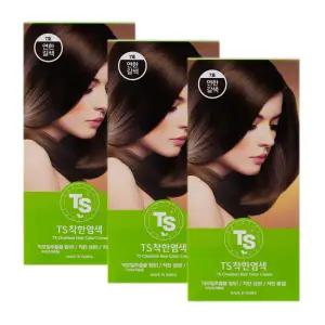 TS 더착한 염색약 120g 7호 연한갈색 3개