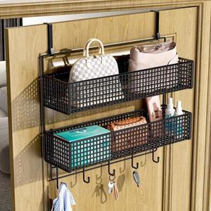 문선반 수납장 걸이 도어 검정색6단 홑겹 공간활용 걸이식 잡화걸이 천장 행거 블랙 후면