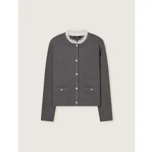 (스타필드 안성 로엠) 프릴 배색 가디건_RMCKG23ST1