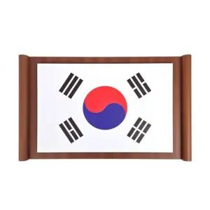 정부권장 좌우보필형 족자형 태극기 중 300x450mm 국기 정부권장규격 1개 부품 소모품 자재 파츠