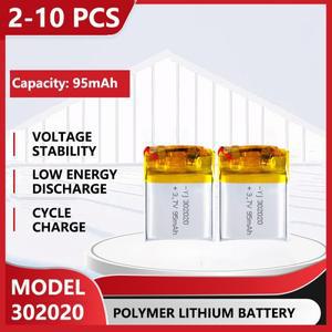 블루투스 헤드셋 미용 기기 셀카봉 스프레이 등 3.7V 95mAh 폴리머 리튬 LiPo 충전식 배터리 302020