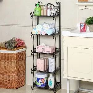 유럽 빈티지 철제선반 엔틱 진열대 카페 화분랙 장식장 클래식 받침대 수납