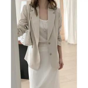 노카라 루즈핏 오버핏 하늘하늘 봄 여름 자켓 데일리 하객 데이트 소개팅