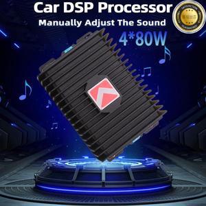차량용 파워 앰프 4 채널 안드로이드 대형 스크린 DSP 오디오 하이파이 자동차 스피커 서브우퍼 FM 라디오
