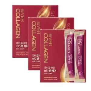 에버콜라겐 스킨앤헤어 모발콜라겐 고함량 모발펩타이드 콜라겐 28포 3개