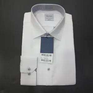 [예작]코튼폴리 긴팔남성드레스셔츠 슬림핏 비침없음 카라소매 배색YJESBS160WH