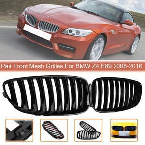 BMW Z4 E89 2008-2016 프론트 그릴 레이싱 용 광택 블랙 후드 싱글 라인 키드니